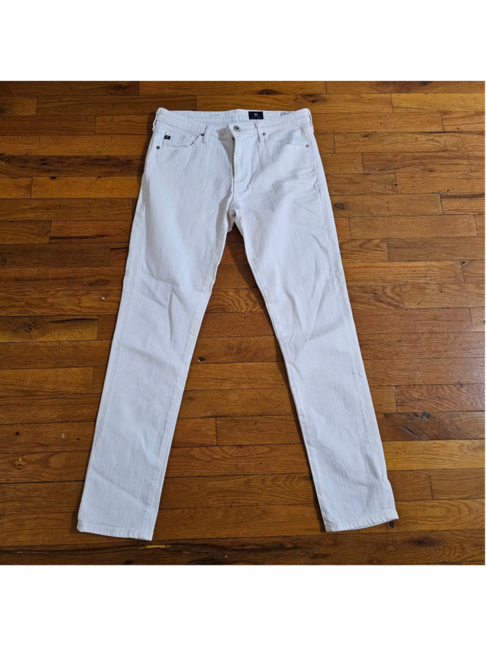 AG Adriano Goldschmied The Prima Jeans Womens 28R White Mid Rise Cigarette Stret